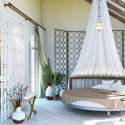 Bedroom for a young couple,Design by Katerina Favorova