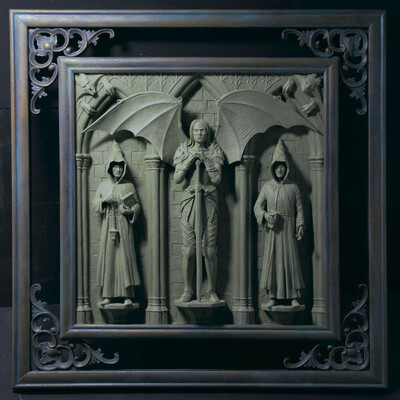 Bas relief in the Gothic style