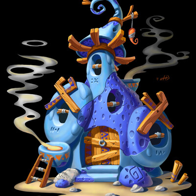 Blue magic house