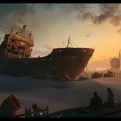 Rusty world - Moon and sand