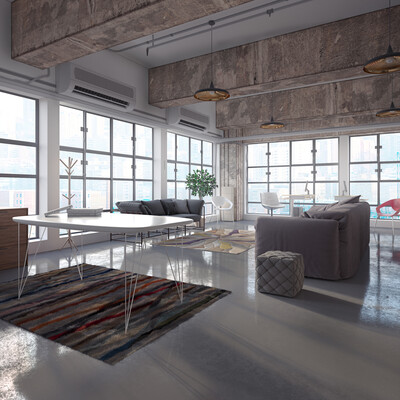 Loft of a collector in Hong Kong