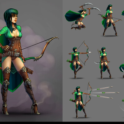 Madame Archer. Spine animation.
