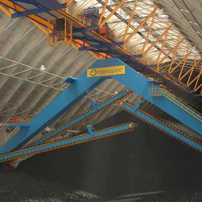 Closed coal storage