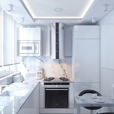 Small kitchen for a young family