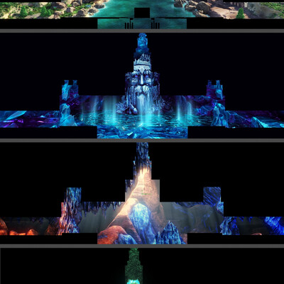 Environment for 3d mapping video "The Keepers"
