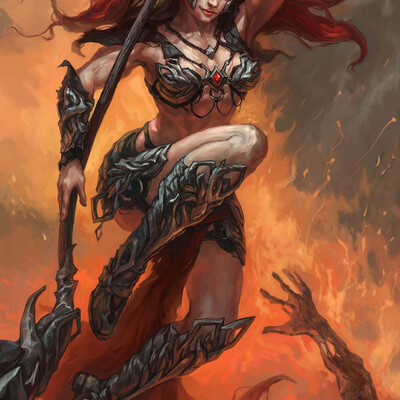 Fire woman