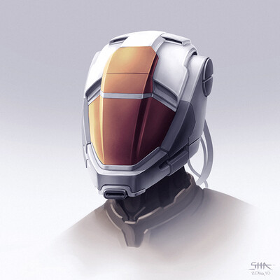 Nearfuture space suit helmet