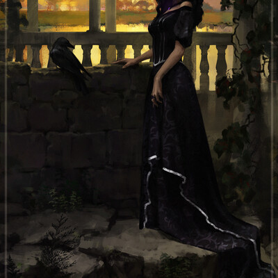 Yennefer in the Temple of Melitele in Ellander