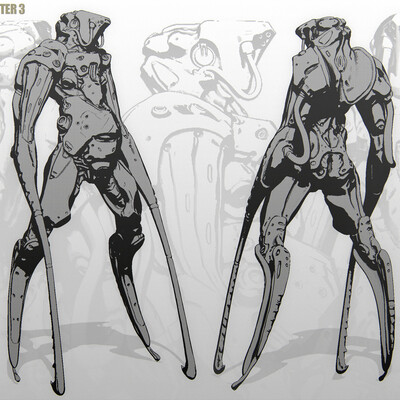 Aliens 3D sketches
