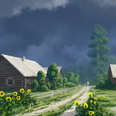 In the village
