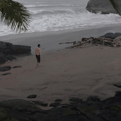 On the shore
