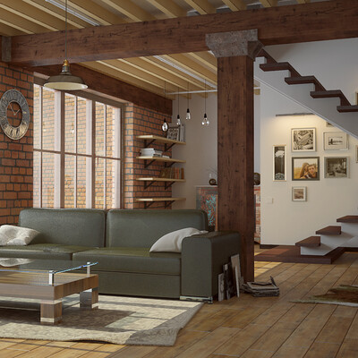 The interior in the style of Loft