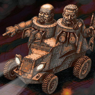 The armored-centaur car Lenin-Stalin
