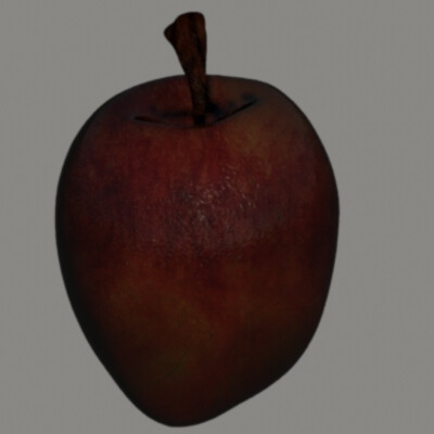 My model of an apple in 3d max