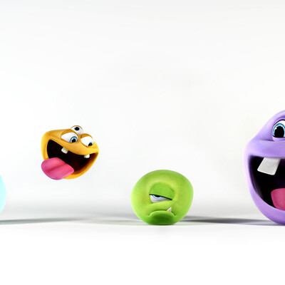 Pixar style Monsters by Joel Stutz