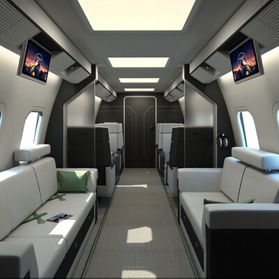 The concept of interior design of the helicopter Mi -38.