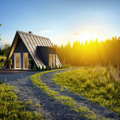 House in woods