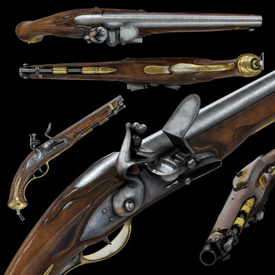 Old flintlock pistol