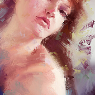 Girl brushstroke