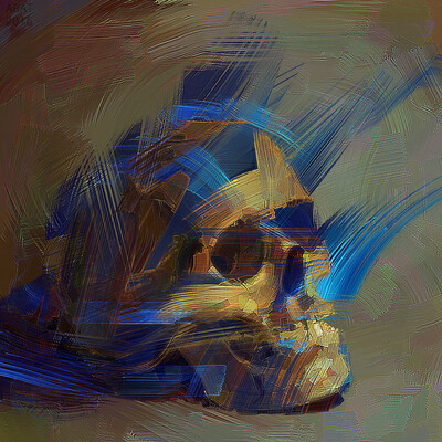 Blue skull