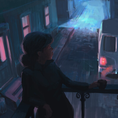  night courtyard