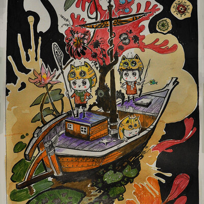 "Three men in a boat"