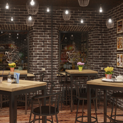 decorative brick in the interior
