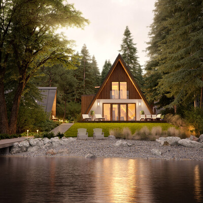 House in woods 2
