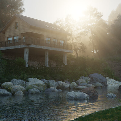 cottage in the woods