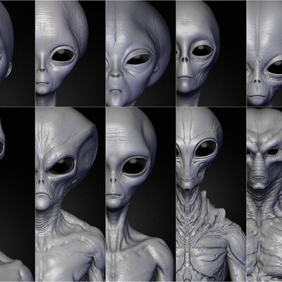 Realistic Aliens sculpt