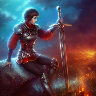 Jeanne d'Ark. Before the last battle.