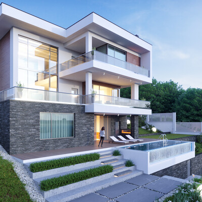 Residential house for a young family