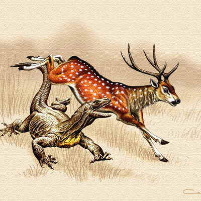 COMODO VARAN AND DEER AXIS
