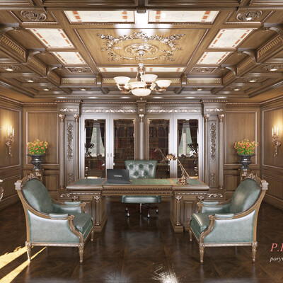 Cabinet in the classical style. 
