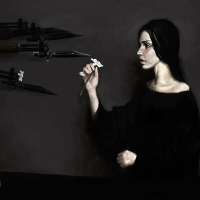"Flowers are better then bullets". In memory of Allison Krause.