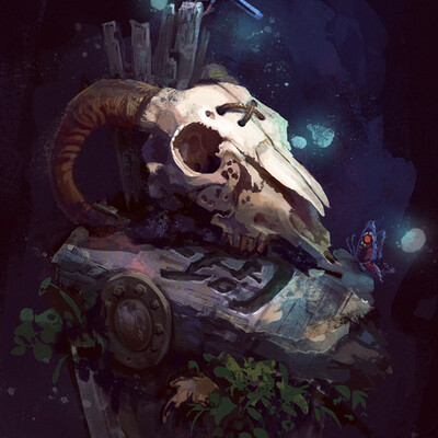 "Composition with a skull №1"