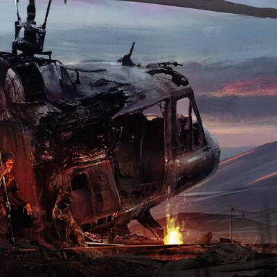 broken helicopter