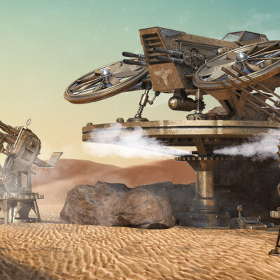 steampunk ship