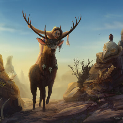 The girl on the deer 15 05 2017