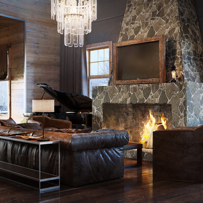 House in chalet style in the Dmitrov town near Moscow