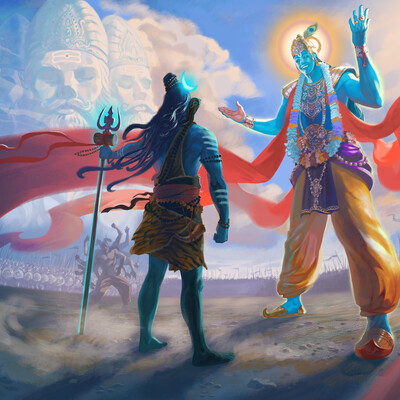 Shiva and Krishna