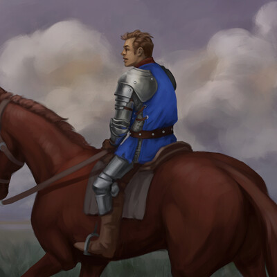 A knight on a horse