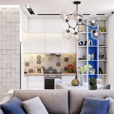 Visualization of a studio apartment