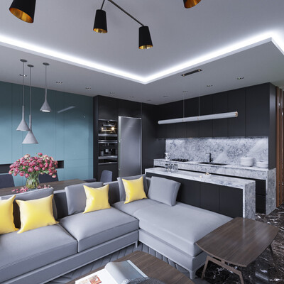 Living room - kitchen