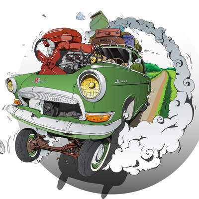  Avto GAZ-21. Volga."Weekend".