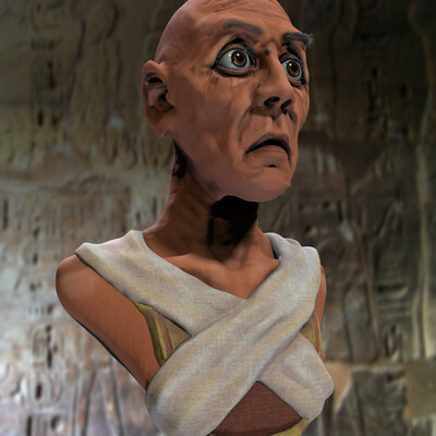 Egyptian priest in the style of sid meier's civilizations 6