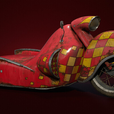 Red Motovehicle