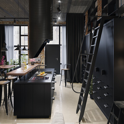 Brutal loft in Latvia