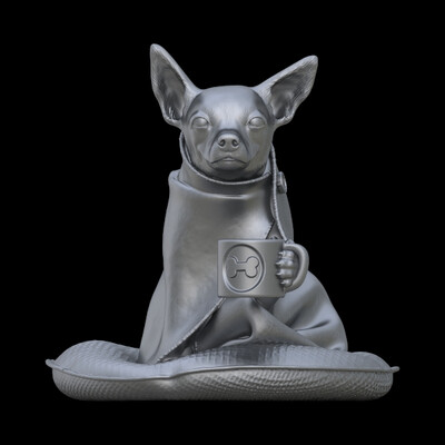 Chihuahua, also do not mind, to enjoy a warm blanket and hot chocolate.