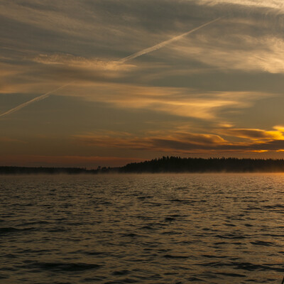 Dawn in Karelia (Russia)
